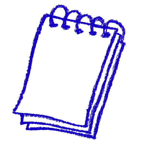 mind doodle of a notepad